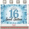 Party Backdrop Flat Sweet Sixteen Winter Events Wedding Coming Ceremony Four Photo Booth Background Front Door Decor
