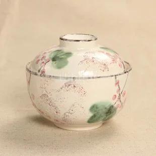 

Steaming Rice bowl with cover Soup bowl Noodle Creative ceramic cover with bowl Japanese hand-painted ceramic stew