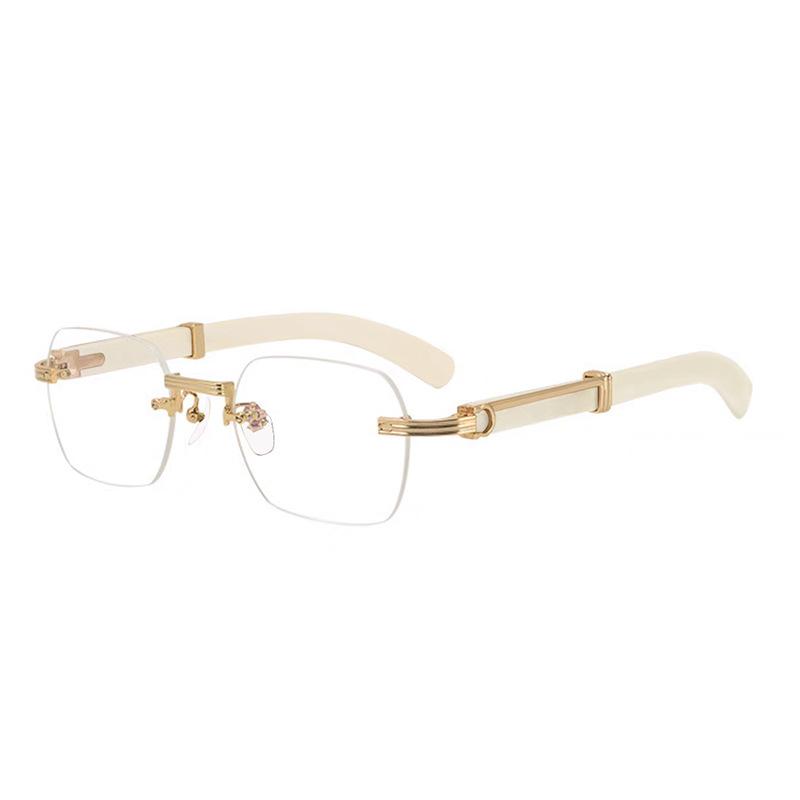 Fashionable Frameless Reading Glasses Anti Blue Light for Men Women Middle-aged Elderly High-end