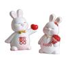 Creative Rabbit Figurine: Festive Newlywed Gift & Decoration for Couples
