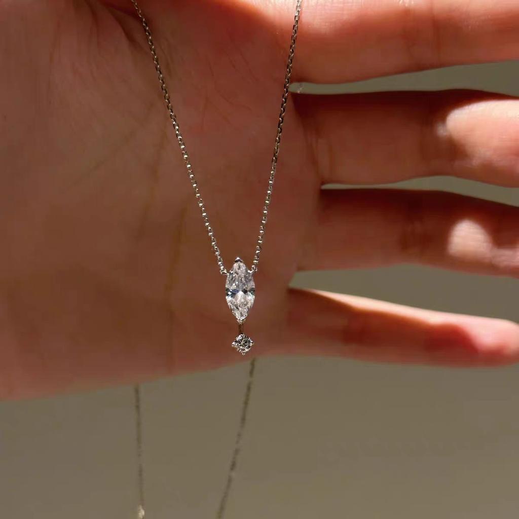 Ma Yan Water Drop Necklace for Women, Light Luxury, High End, Simple Clavicle Chain, Versatile, Sparkling Jewelry