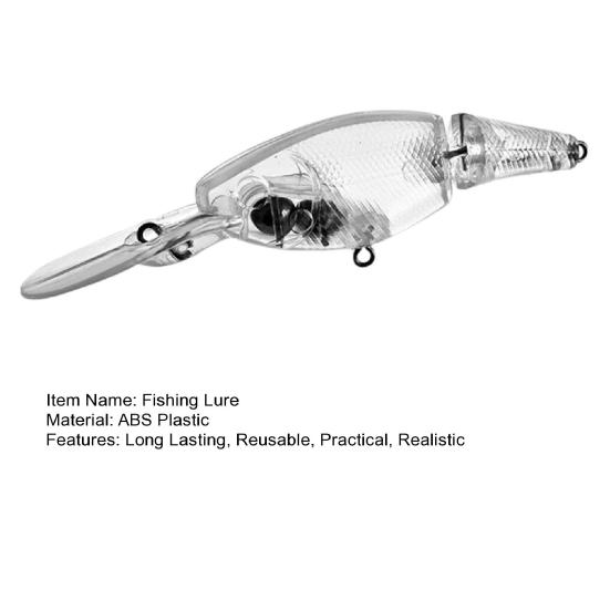 Hard Bait Fishing Lure Realistic Looking Transparent Design Streamlined Body Compact Portable Artificial Lure Fake Bait