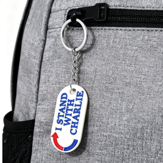 Backpack Charm I Stand with Charlie Backpack Tag Lightweight Backpack Accessory School Bag Charm