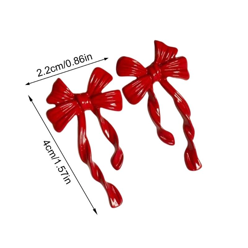 Delicate Bowknot Earpieces Elegant Ballet Style Bowknot Earrings Fashionable Ear Piercing Ear Studs Jewelry