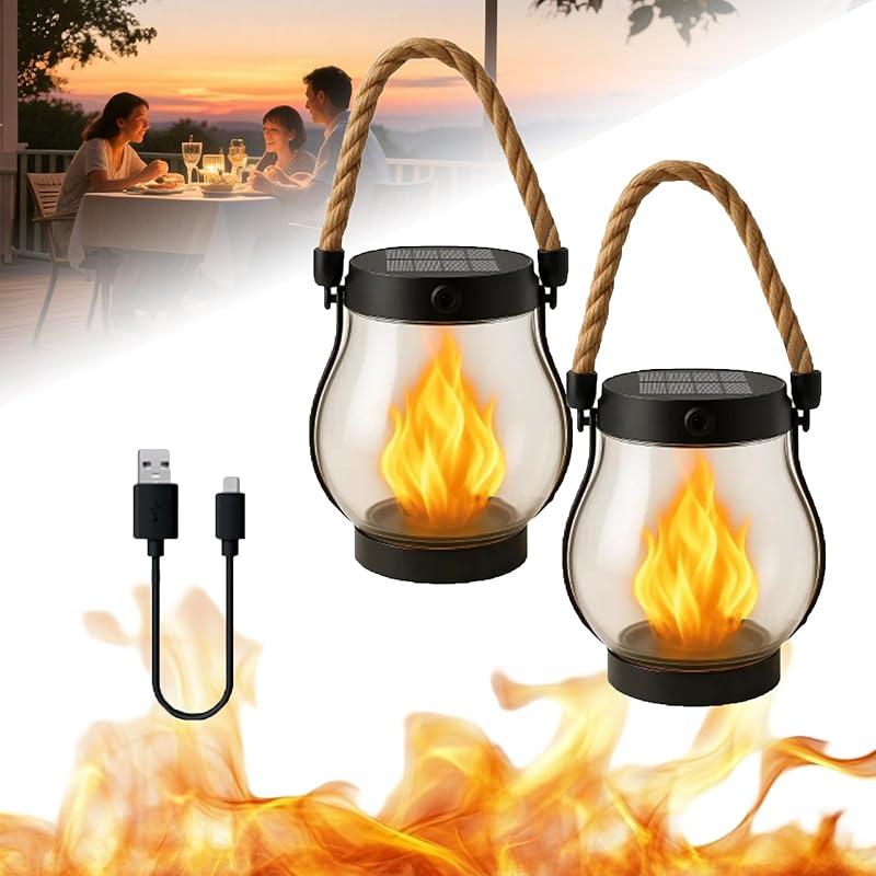 Solar Lantern Outdoor Lights Waterproof for Camping Pathway Yard Patio Porch Garden Decor