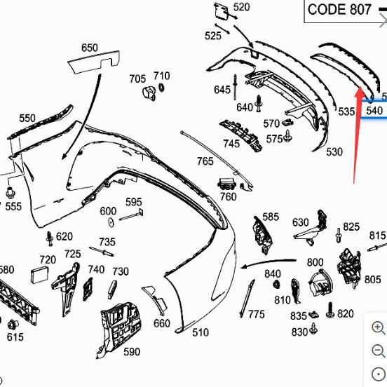 Mercedes-Benz CLA-Class Rear Bumper Center Trim, Primered, Compatible with CLA200, CLA260, W117 Models.