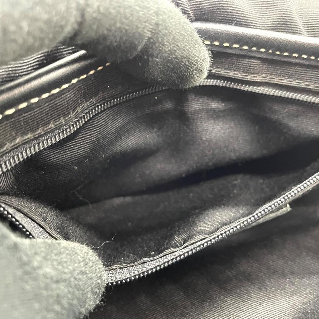 Used COACHShoulder Bag black/beige canvas/leather Women