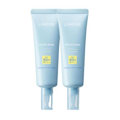 Water Bank UV Barrier Sonnencreme Doppelpack 50ml | Feuchtigkeitsspendende SPF50+ PA++++ Feuchtigkeits-Sonnencreme