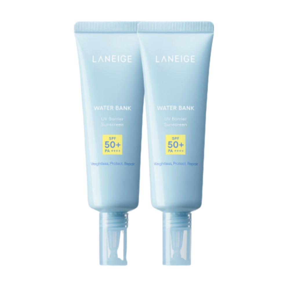 

Laneige Water Bank UV Barrier Sun Cream Double Set 50ml | Hydrating SPF50+ PA++++ Moisture Sunscreen