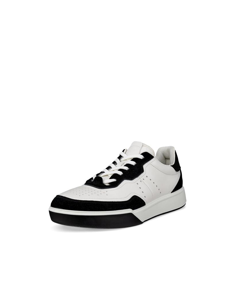 Casual Sneakers ECCO Street Court Genuine Leather Casual Sneakers cm 3E [ECCO] Men's BLACK/WHITE/BLACK 25.0