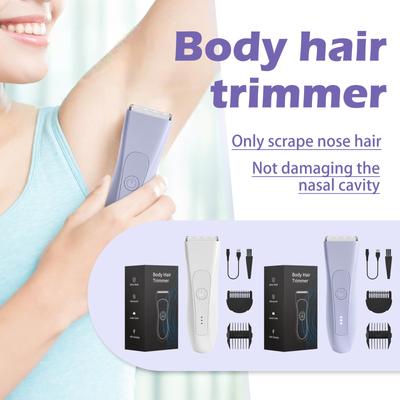 Women's Body Hair Shaver, Electric Pubic Hair Shaver, Set With 2 Guards, Replaceable Ceramic Heads, Wet And Dry Shaver, 90 Minutes Shaving