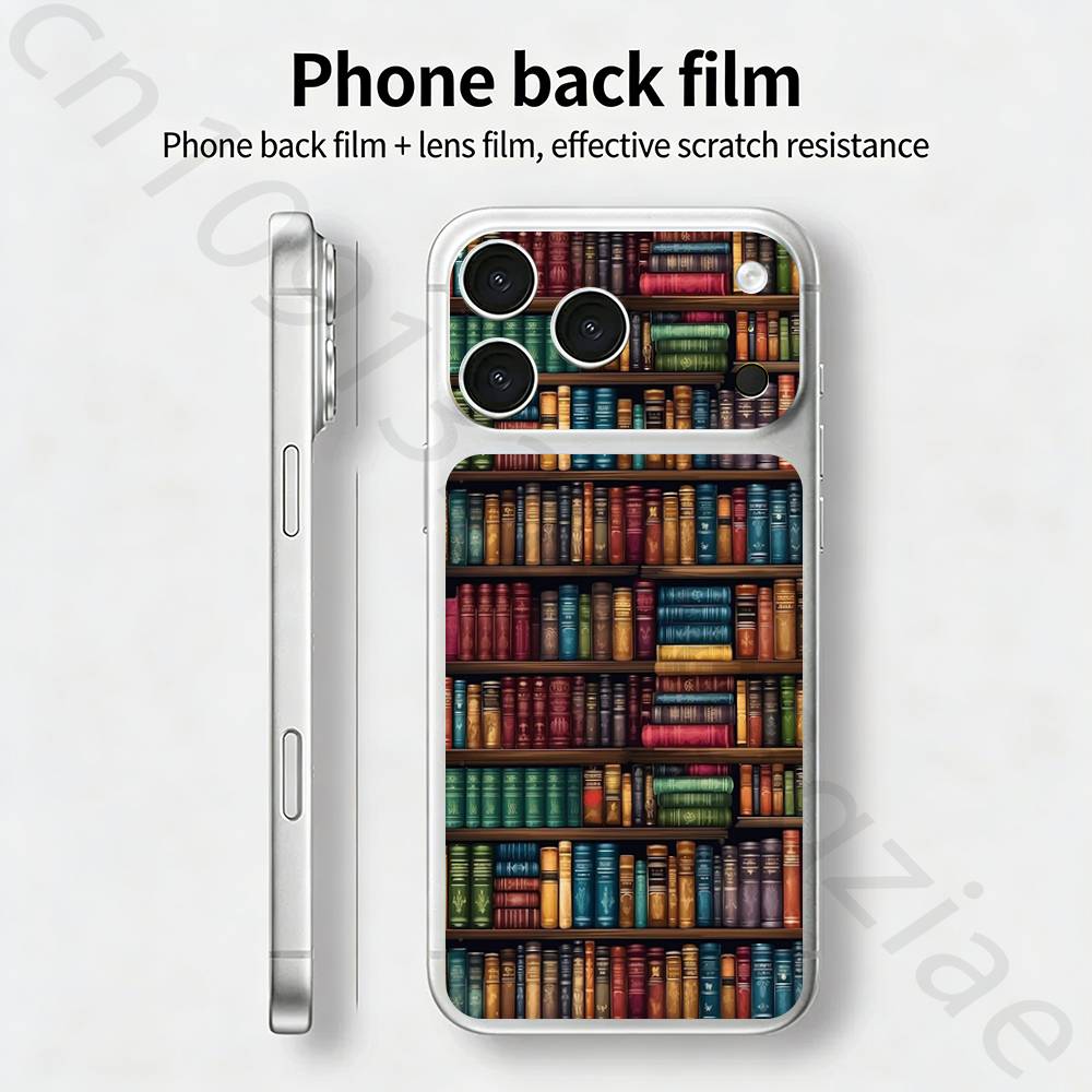 Creative Bookshelf TICKET Decal Skin Wrap for iPhone 17 Pro/Pro max Protective Film for Back, Frame, Camera