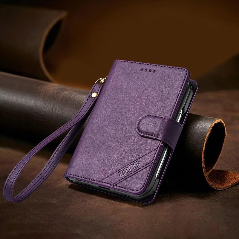 Foldable Flip Cover Case IPhone Duo With Full Protection Anti-Drop Design Soft Touch Silicone Shell Wrist Strap