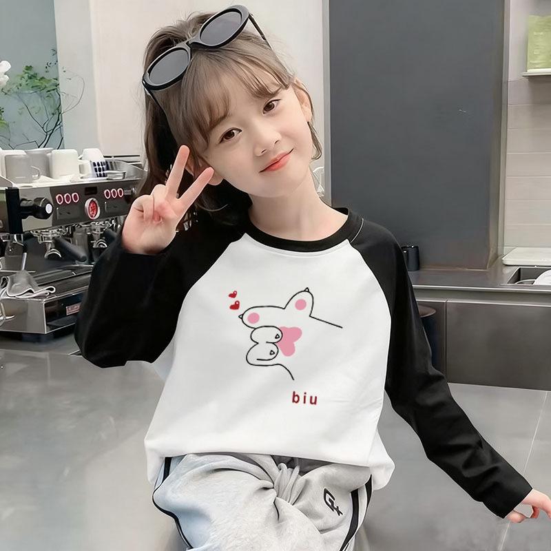 Children's Cotton Long Sleeve Cartoon T-Shirt - Boys & Girls Stylish Base Layer for Spring & Autumn