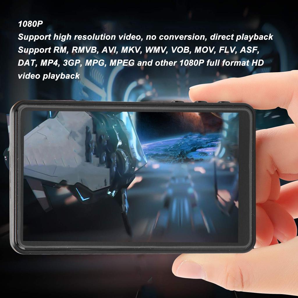 Portable MP3 Player 1000mAh Battery Bluetooth MP3 Player 4 Inch Full Multifunction Support Recording for Travel