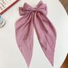 Elegant Solid Large Bow Ribbon Hair Clip for Women Girl Sweet Headbands Soft Satin Hairpin Hairgrip Fashion Hair Accessories