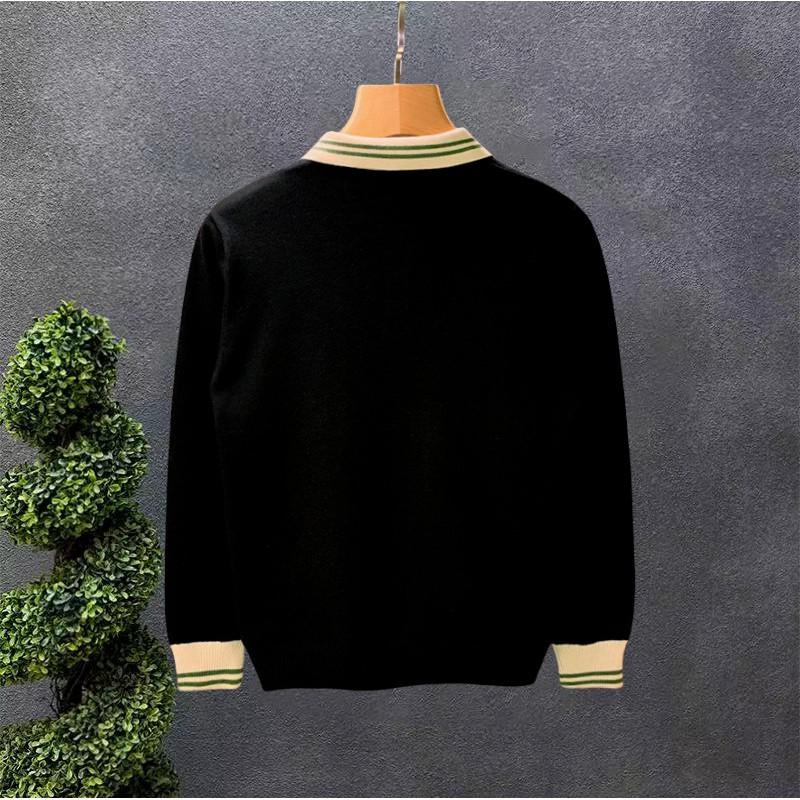 Yuppie Style Slim Fit Knit Polo Shirt Women Long Sleeve Color Block British Fashion Youth Trend