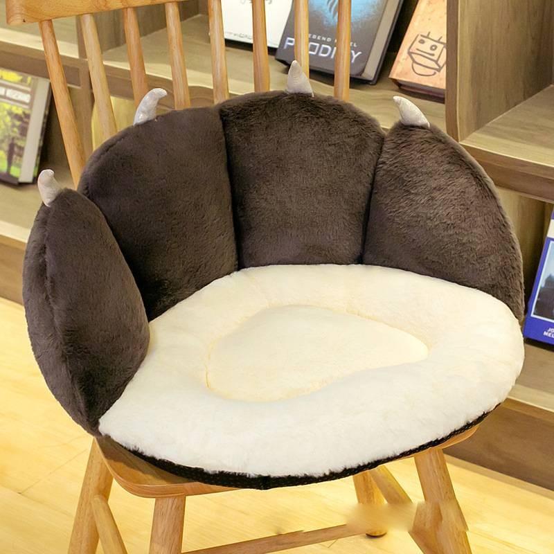 Cute Cat Paw Plush Office Cushion Soft Chair Pad For Long Hours Sitting Gift For Cat Lovers