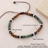 Geometric Turquoise Beaded Bracelet With Adjustable Woven Cord For Casual Wear