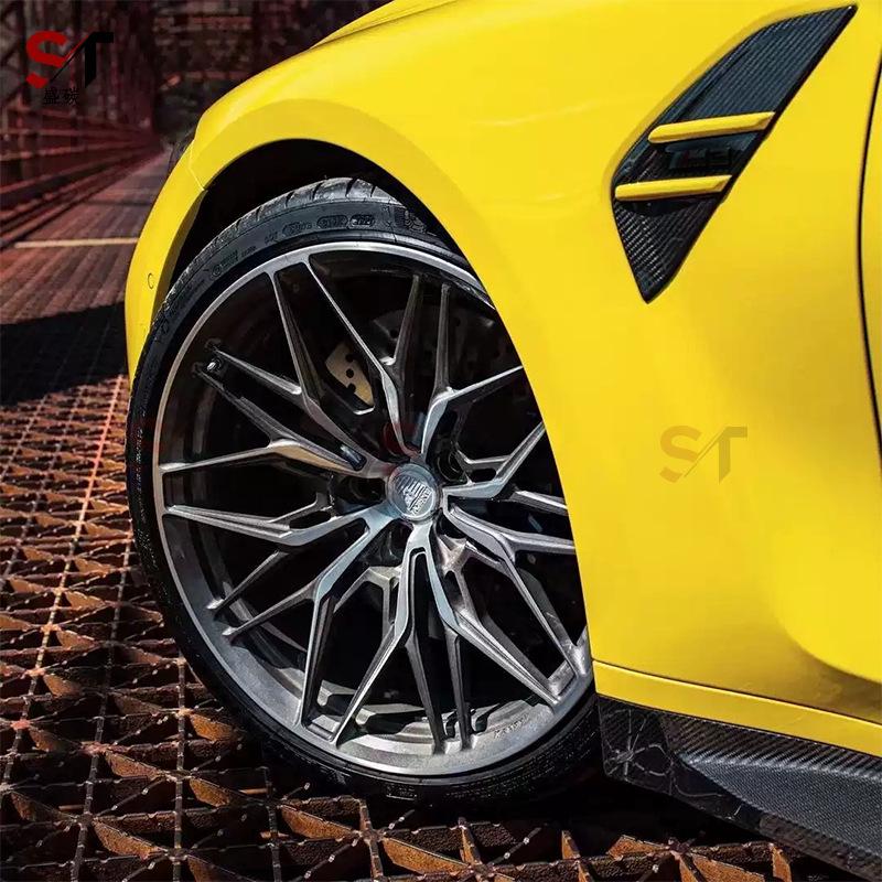BMW M3 G80, M4 G82/G83 Dry Carbon Fiber Fender Vents - Replacement Side Scoops for Exterior Modification