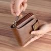 Vintage Men's Wallet PU Leather Short Purse Men Hasp Zipper Clutch Solid Color Wallets High Quality Durable Convenient Wallets
