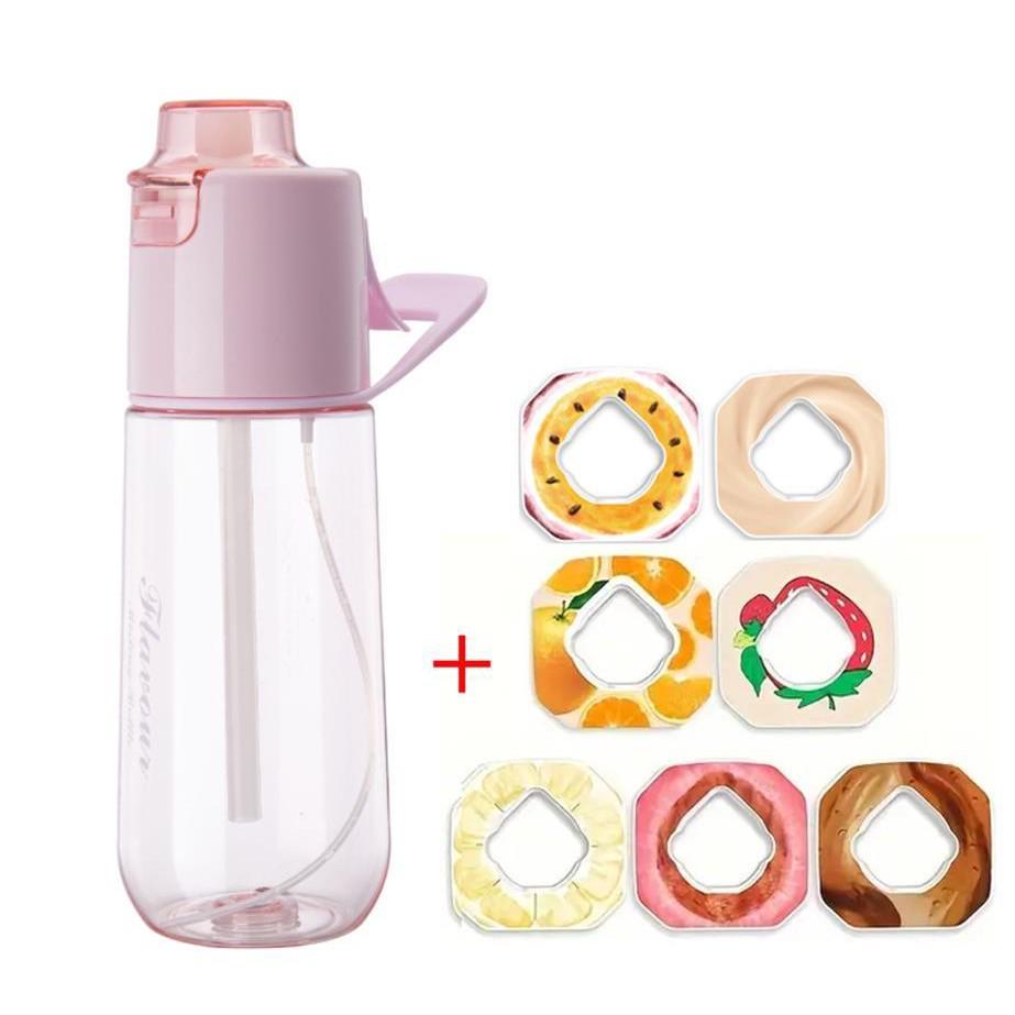 Multi-Flavor Fun Water Bottle for Kids: Fruit-Flavored, Aroma Scent, Spray Feature, Flavor-Changing