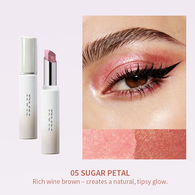 Three Color Eyeshadow Stick Matte Pearl Glitter Long Lasting Waterproof Twist Up Portable Travel Friendly Daily Eye Makeup