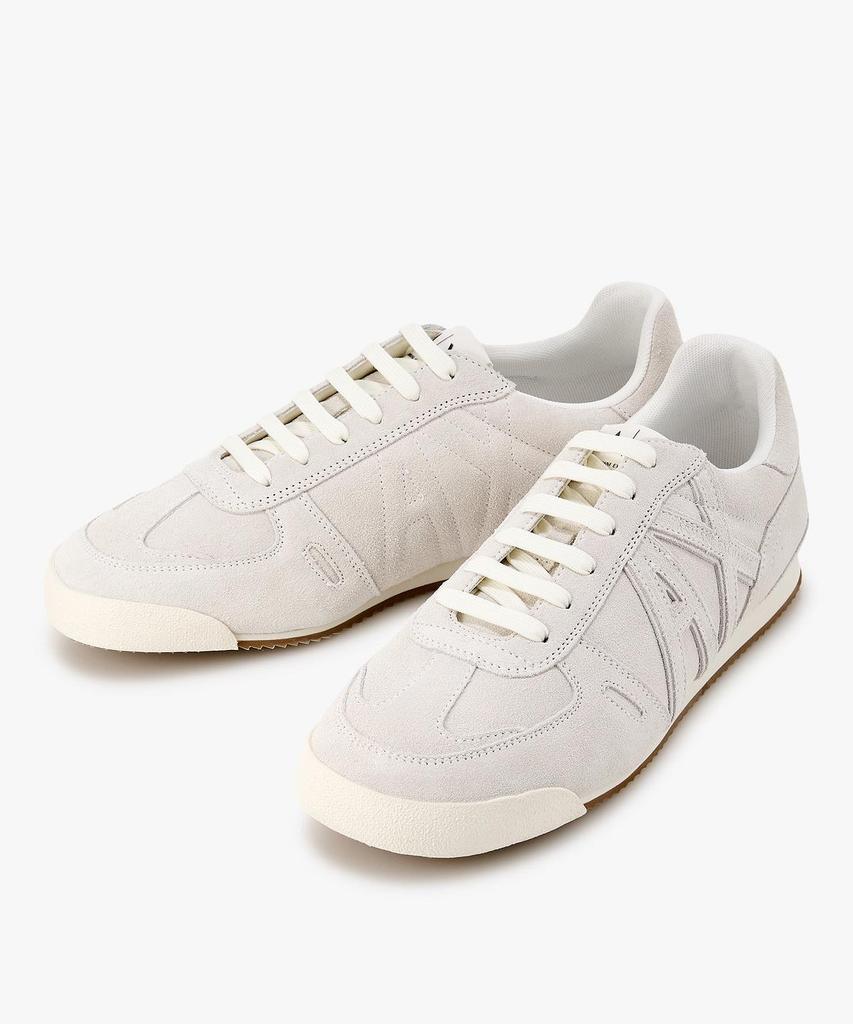 Armani Exchange Men'S Side Logo Suede Sneakers _White_A416175002
