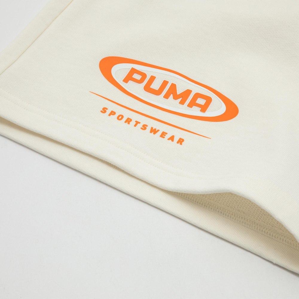 Puma Classics Dance Crew Letter Logo Print Lace-Up Straight Casual Shorts Unisex shorts White 627177-65