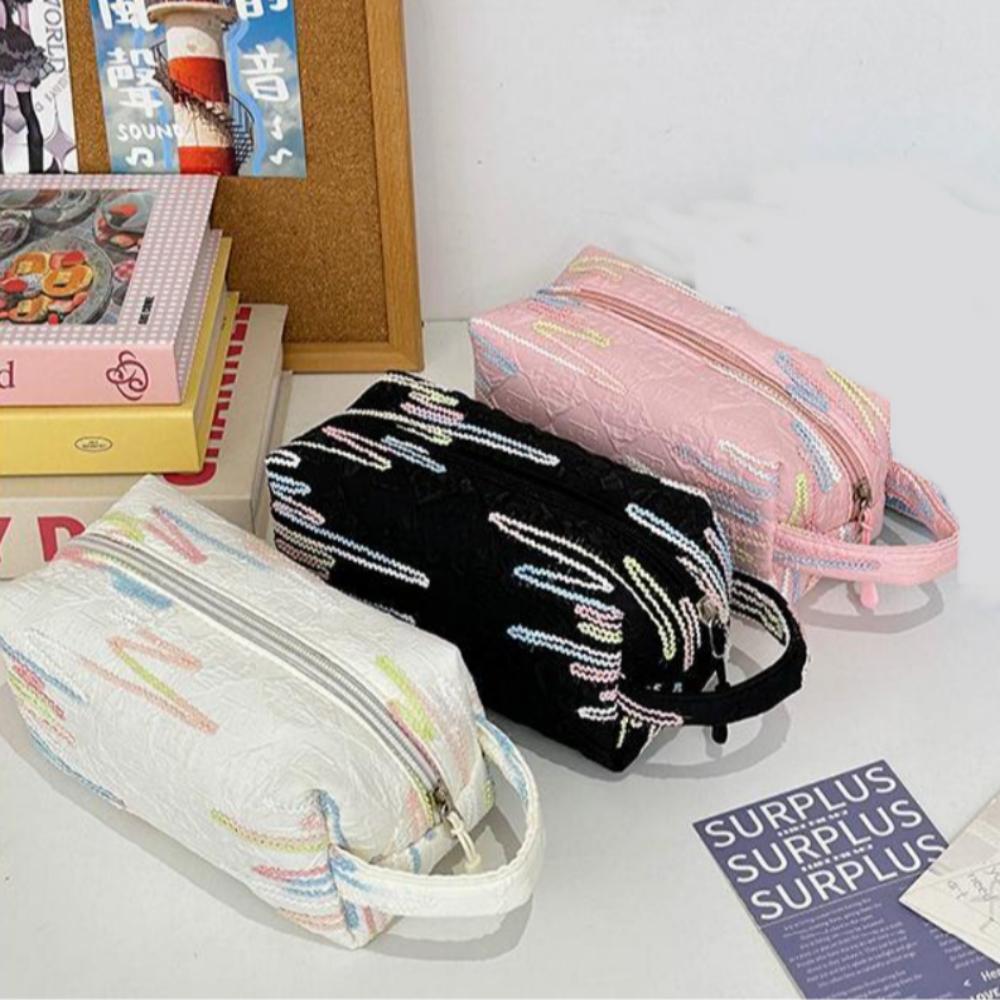 Colorful Cosmetic Pouch Pencil Case Multipurpose Student Bag