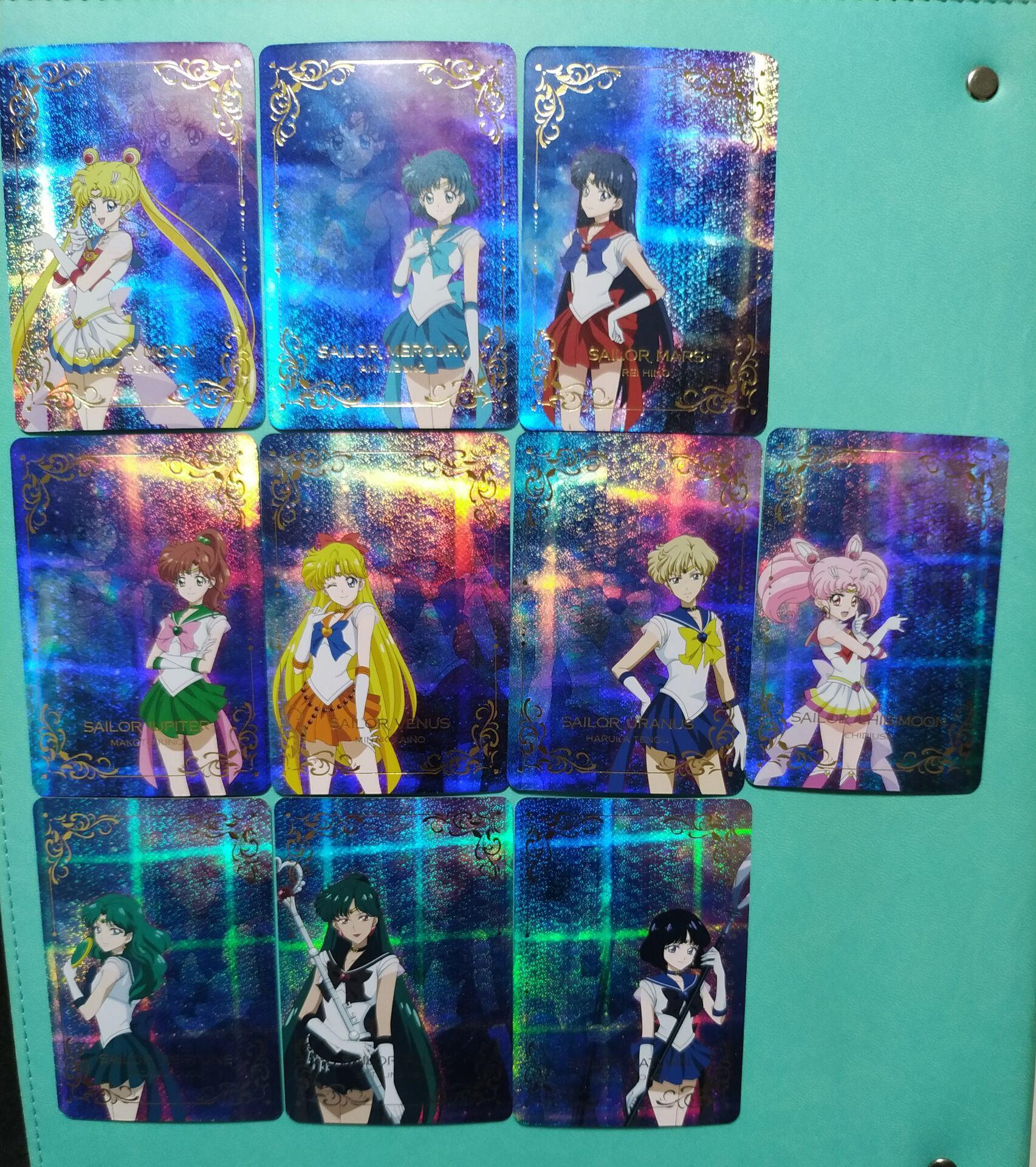 

Diy 10pcs/set Sailor Moon Self Control Collect Signature Trading Flash Card Anime Cartoon Christmas Gift