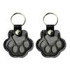 Faux Leather Pet Memorial Keychain Paw Shaped Keepsake Key Chain Easy to Use Pet Hair Storage Bag Key Holder