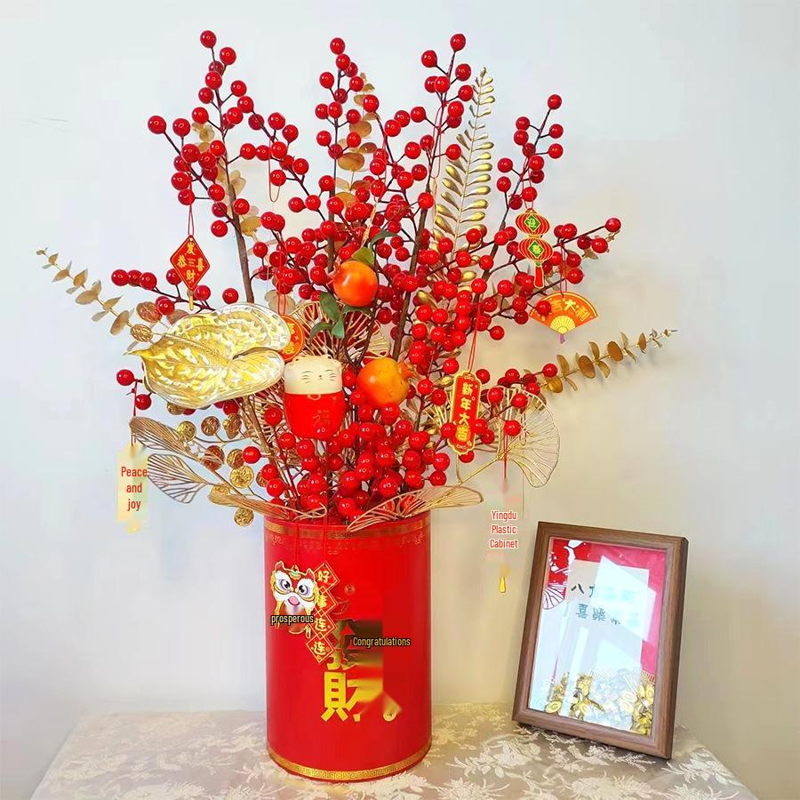 New Year Home Blessing Decoration Bucket for Joyful Moving