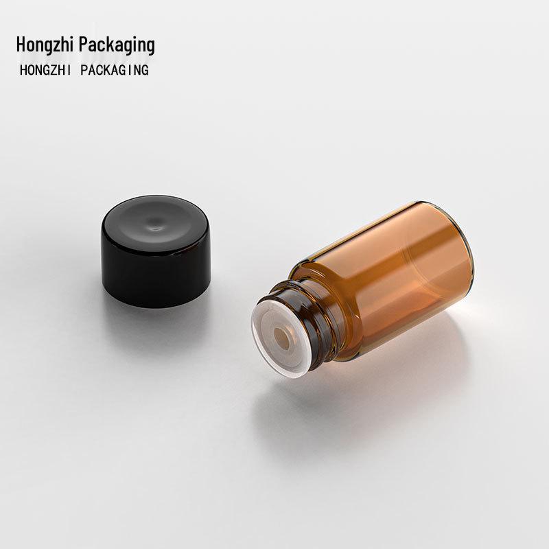 Amber Sample Bottles with Screw Caps, 1mL To 5mL - Essential Oil Decanting and Trial Size Glass Containers