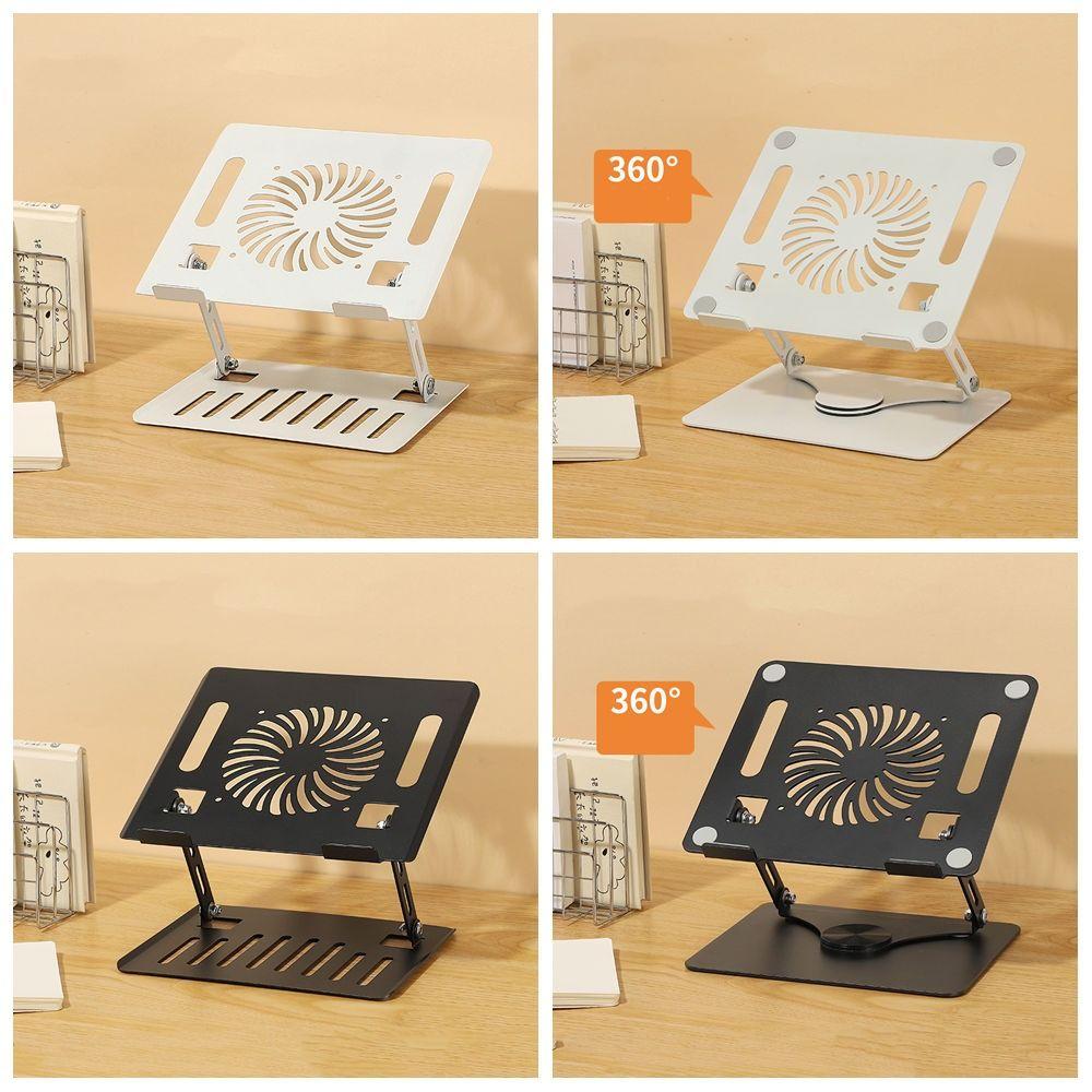 360 Rotating Base Tablet Cooling Fan Holder Adjustable Laptop Bracket  For Desk