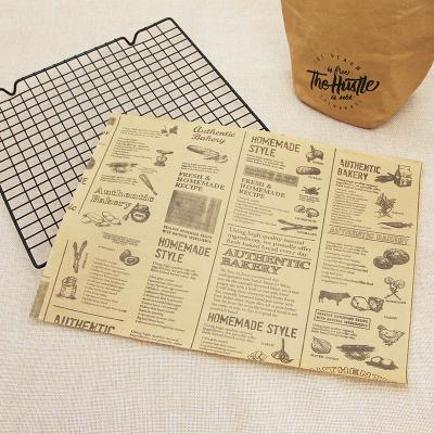 25Pcs/Lot Oilpaper Wrapping Paper for Bread Sandwich Burger Fries/Food-grade Wax Paper Baking Tools Kitchen Gadgets 3 Sizes