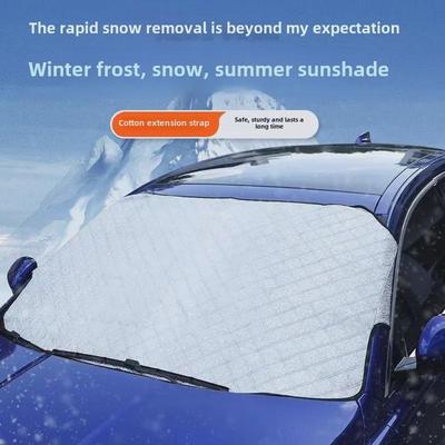 Car Front Windshield Cover: One-Piece Sun Visor with Thick Cotton for Anti-Frost Snow Protection