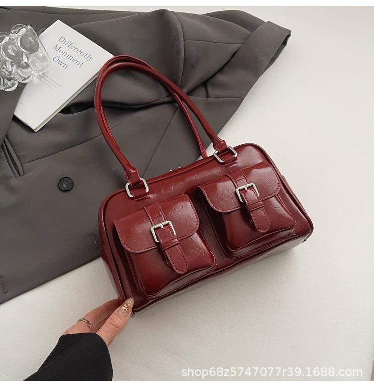 Niche Design Portable Bowling Underarm Bag Women's 2025 Spring New Large-capacity Fashion Shoulder Pillow Bag