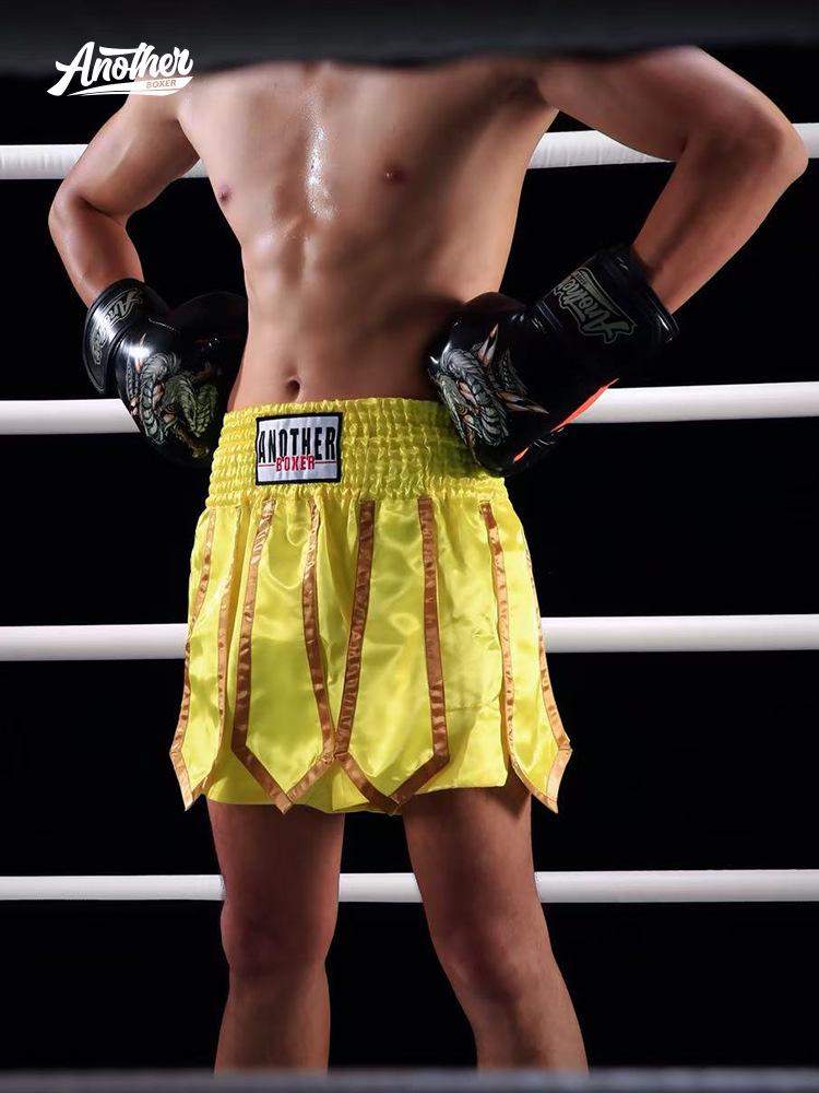 Boxing Ribbon Style Muay Thai Kickboxing Competition Shorts