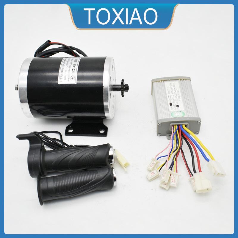 MY1020 Permanent Magnet Brushed Motor Kit 500W/800W/1000W with Controller & Throttle for DC 24V/36V/48V Systems 500W