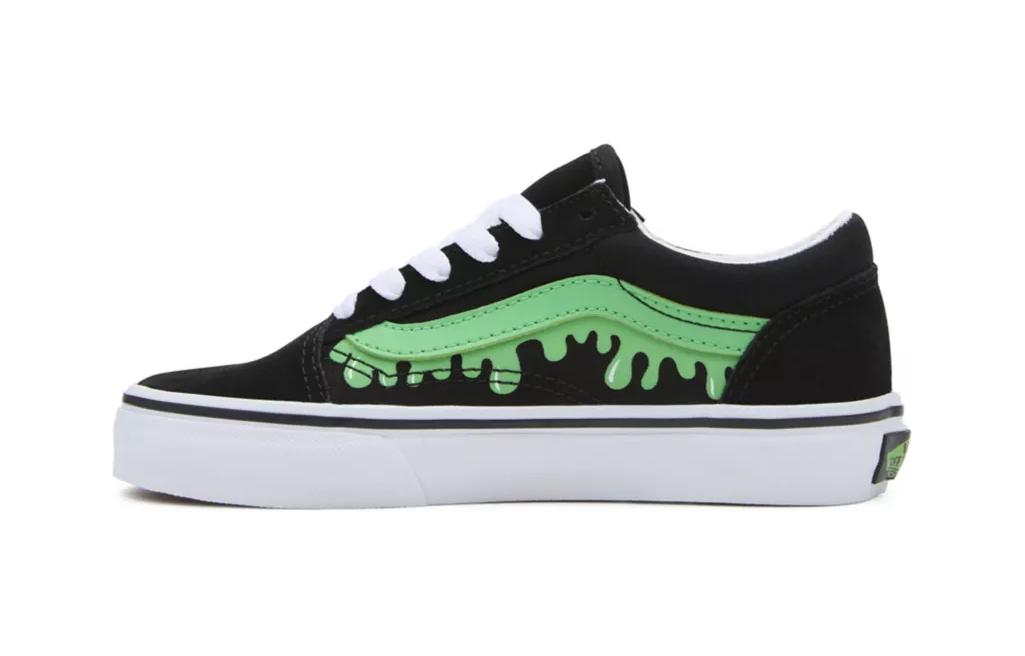 Vans Old Skool Устойчивые к истиранию Устойчивые к истиранию Низкие Детские скейтбордические кроссовки Черные Зеленые VN0005WVYJ7 29