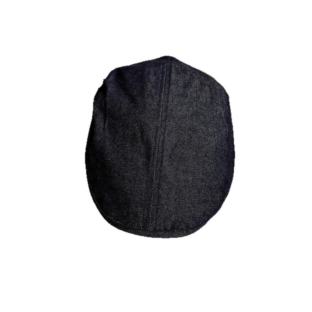 Artistic Color Solid Style Newsboy Hat Short Brim Washed Denim Daily Fashion