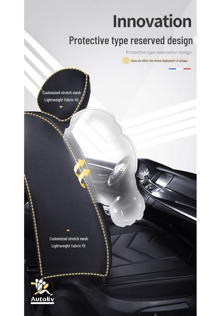 Napa Leather Full Coverage Front Car Seat Covers - All-Season and Universal Fit