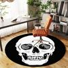 1pc Skull Bone Round Chair Mat Office Area Rug - Non-Slip, Floor Mat for Office, Bedroom, Ideal Home Decor Gift P0105066