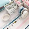 5pcs Basic Pattern Washi Tape Set Pink Green Color Dots Line Grid 10mm Adhesive Masking Tape Diary Album Stickers A6361