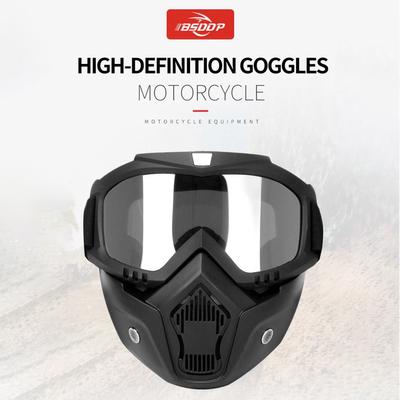Okuliare s maskou na tvár Mortorcycle s ústnym filtrom pre motokrosovú prilbu s otvorenou tvárou