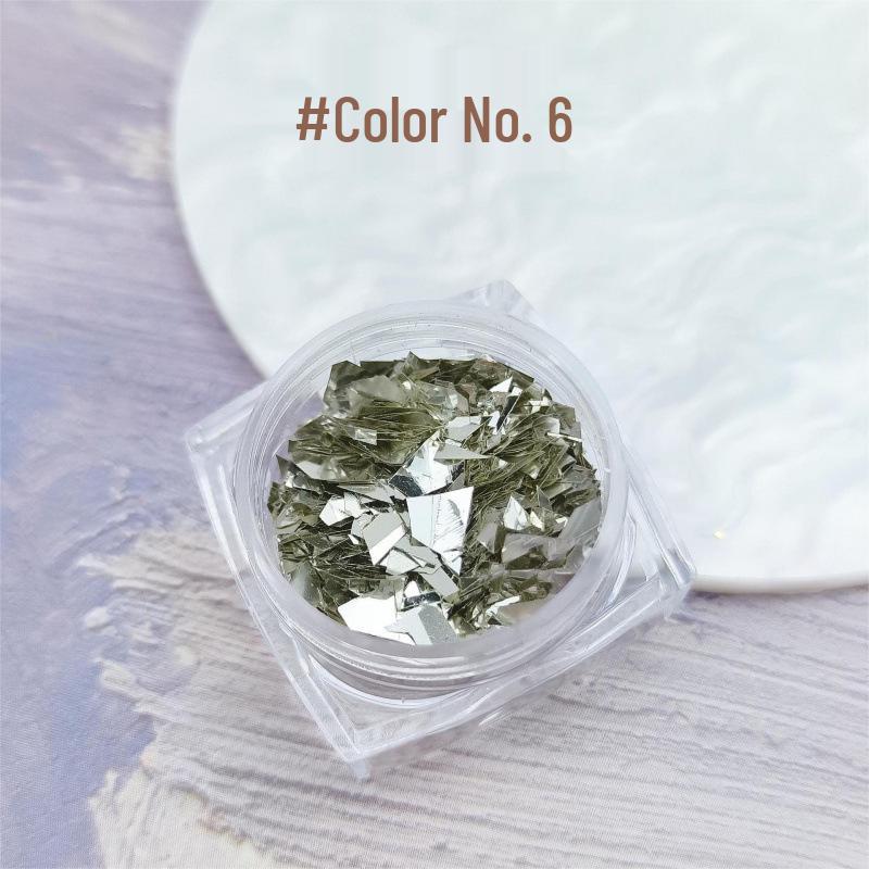 Popular Iridescent Nail Art Cellophane Flakes - Candy Paper & Irregular Glass Shards Accessories