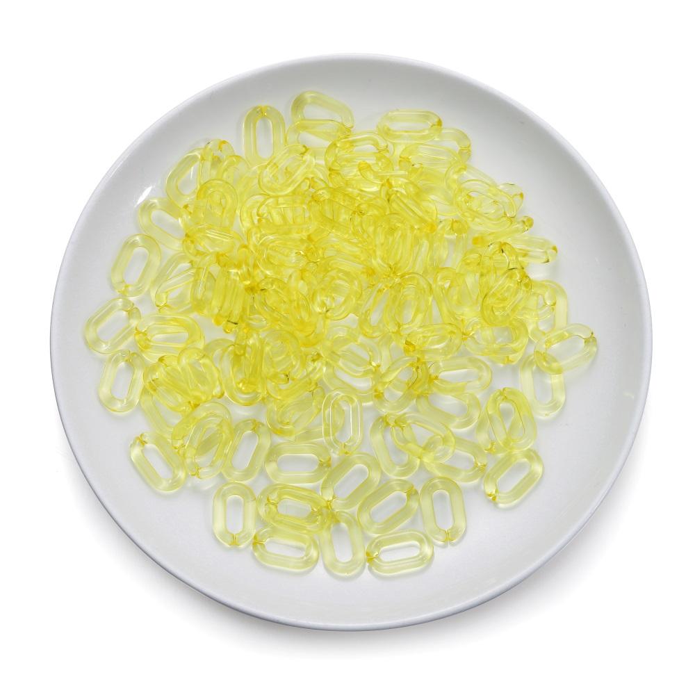 50/100pcs Colorful Acrylic Link Chain Lobster Clasp Keychains for DIY Necklace Chain Jewelry Making Accessories Supplies