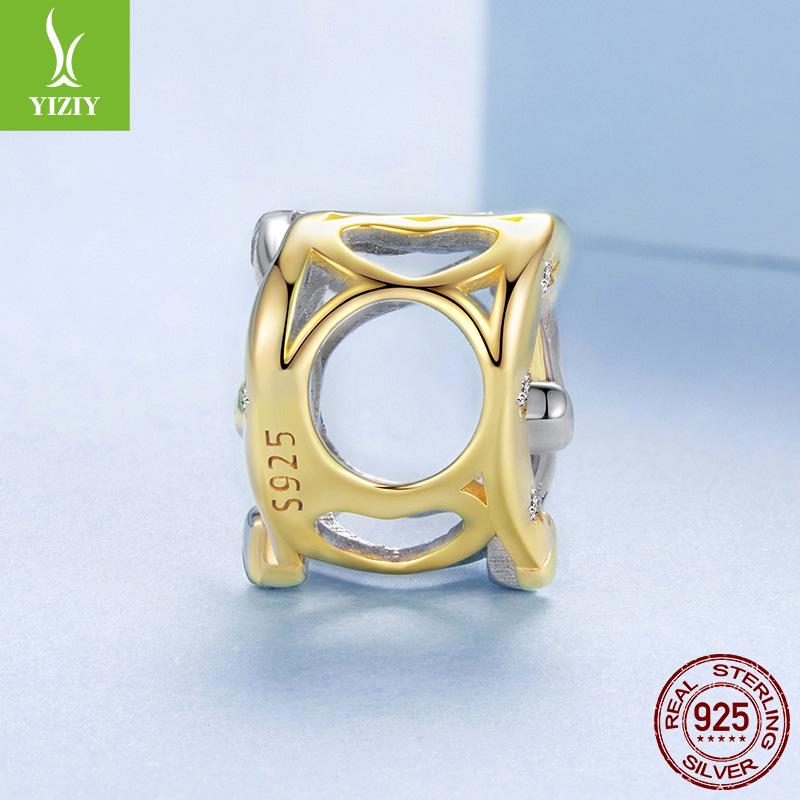 Love Horseshoe Interwoven Diy Beaded Jewelry Accessories S925 Sterling Silver Classic Heart Beads