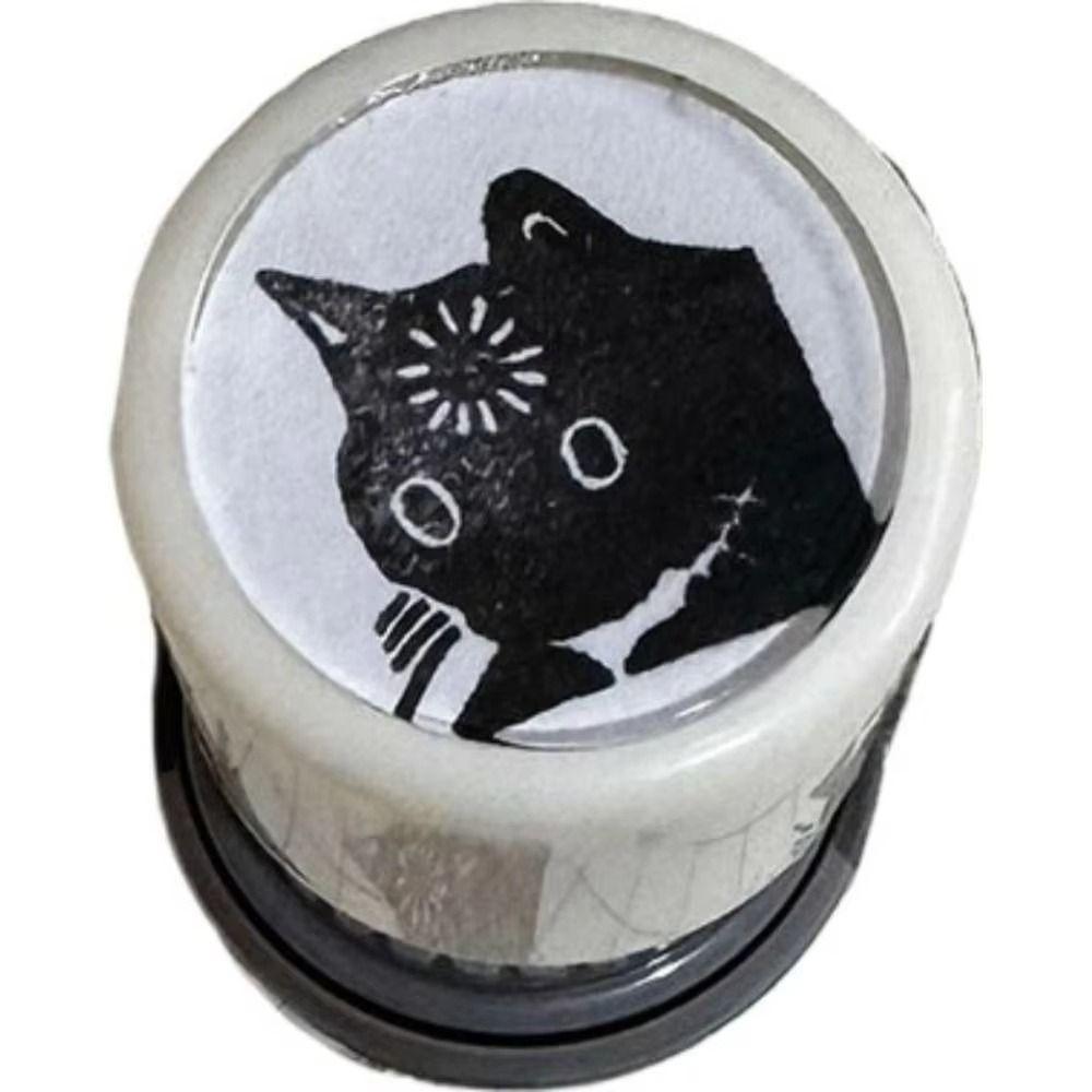 DIY Decoration Cartoon Stamps Small Round Cat Stamps Funny Kitten Seal Hand Account Decoration